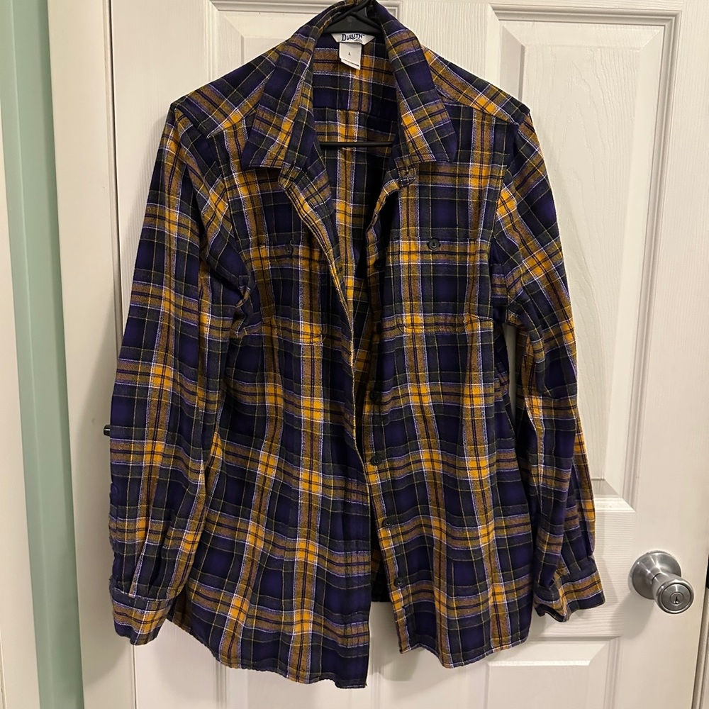 Plaid Women's Jacket in Purple and Yellow